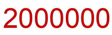 Number 2000000 red image