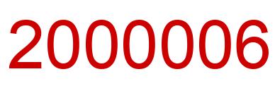 Number 2000006 red image