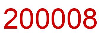 Number 200008 red image