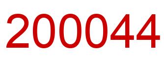 Number 200044 red image