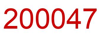 Number 200047 red image