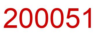 Number 200051 red image