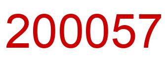 Number 200057 red image