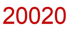 Número 20020 imagen rojo