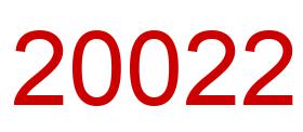 Number 20022 red image
