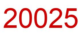 Number 20025 red image