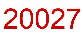 Number 20027 red image