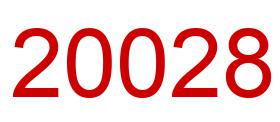 Number 20028 red image