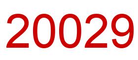 Number 20029 red image