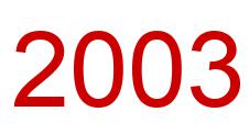 Número 2003 imagen rojo