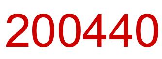 Number 200440 red image