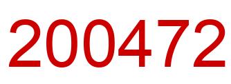 Number 200472 red image