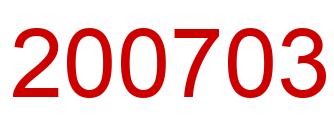 Number 200703 red image