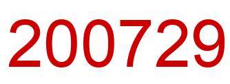 Number 200729 red image