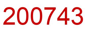 Number 200743 red image