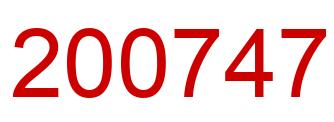 Number 200747 red image