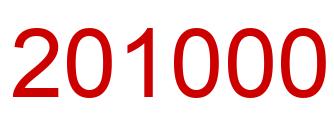 Número 201000 imagen rojo