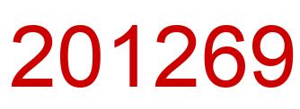 Number 201269 red image