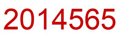 Number 2014565 red image