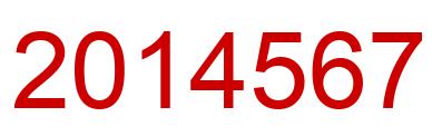 Number 2014567 red image
