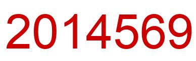 Number 2014569 red image