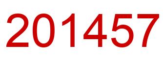 Number 201457 red image