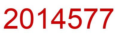 Number 2014577 red image