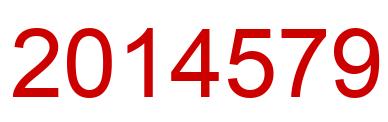 Number 2014579 red image