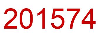 Number 201574 red image