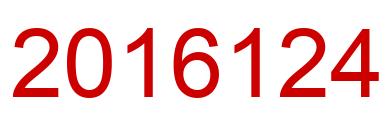 Number 2016124 red image
