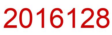 Number 2016128 red image
