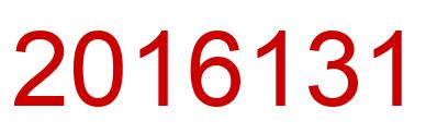 Number 2016131 red image