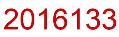 Number 2016133 red image