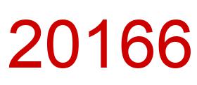 Number 20166 red image