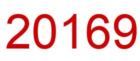 Número 20169 imagen rojo