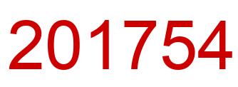 Number 201754 red image