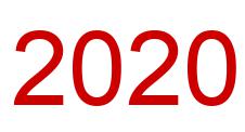 Número 2020 imagen rojo