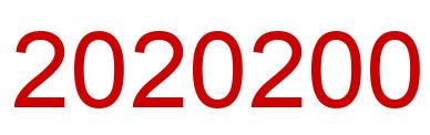 Número 2020200 imagen rojo