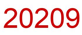 Número 20209 imagen rojo