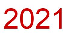 Número 2021 imagen rojo