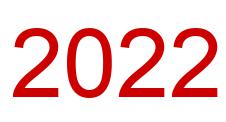 Número 2022 imagen rojo