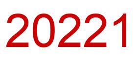 Zahl 20221 rot bild