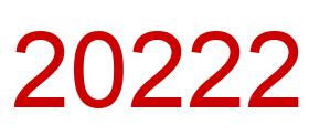 Number 20222 red image
