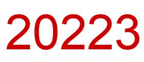 Número 20223 imagen rojo