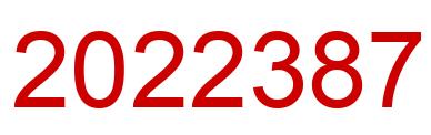 Número 2022387 imagen rojo