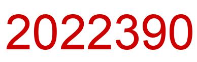 Número 2022390 imagen rojo