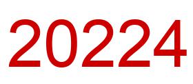 Number 20224 red image