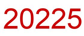 Number 20225 red image