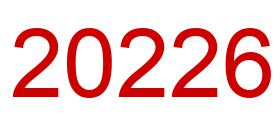 Número 20226 imagen rojo