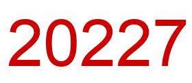 Number 20227 red image